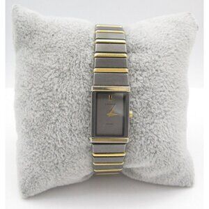 Vtg Lassale Seiko Quartz WR Analog 13mm Tank Watch (H731) "New Battery"